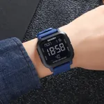 SKMEI 1894 Multifunction Waterproof Sport Digital LED Men's Watch – Dial Color: Black, Strap Color: Blue – Thumbnail 4