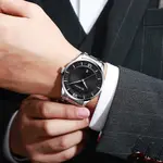 Curren 8356 Luxury Stainless Steel Analog Men's Watch – Dial Color: Black, Strap Color: Silver – Thumbnail 3