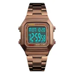 Skmei 1337 Stainless Steel Square Men's Watch – Dial Color: Rose, Strap Color: Rose – Thumbnail 1