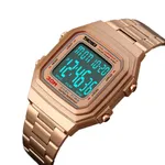 Skmei 1337 Stainless Steel Square Men's Watch – Dial Color: Rose, Strap Color: Rose – Thumbnail 3