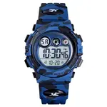 SKMEI 1547 Multifunctional Silicon Strap camouflage Digital Men's Watch – Dial Color: White, Strap Color: Blue – Thumbnail 3