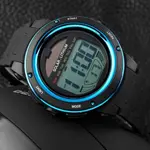 SKMEI 1096 Solar Powered Digital Sporty PU Leather Men's Watch – Dial Color: Black, Strap Color: Black – Thumbnail 3