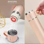 3 in 1 Vacuum Insulated Thermal Flask With Cup Set  – Capacity: 500 ml, Color: Pink – Thumbnail 2