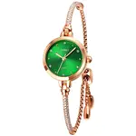 SKMEI 1805 Premium Bracelet Style Stainless Steel Women's Watch – Dial Color: Green, Strap Color: Gold  – Thumbnail 3