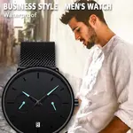 CRRJU 2162 Ultrathin Mesh Stainless Steel Band Business Fashion Men’s Watch – Dial Color: Blue, Strap Color: Blue – Thumbnail 5