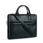 Men's 17.3 Inch Water-resistant Canvas Computer Office Work Bag – Color: Black – Thumbnail 1