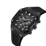 Naviforce 8037 Comfortable Silicone Band Multifunctional Sports Men's Watch – Dial Color: Black, Strap Color: Black – Thumbnail 2