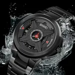 SKMEI 1699 Quartz Luxury Brand Creative Men's Watch – Dial Color: Black, Strap Color: Black – Thumbnail 3