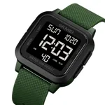 SKMEI 1894 Multifunction Waterproof Sport Digital LED Men's Watch – Dial Color: Black, Strap Color: Green  – Thumbnail 2