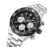 NAVIFORCE NF8049 Luminous Multifunctional Dial Men’s Watch – Dial Color: Black, Strap Color: Silver – Thumbnail 2