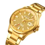 SKMEI 1654 Luxury Stainless Steel Relojes Para Hombre Men's Watch – Dial Color: Gold, Strap Color: Gold – Thumbnail 2