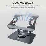 Fantech NS10 Adjustable Angle Foldable Laptop Stand – Color: Black – Thumbnail 4