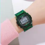 SKMEI 1999 Dual Time Chronograph PU Leather Kid's Watch – Dial Color: White, Strap Color: Green  – Thumbnail 3