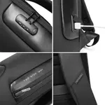 Bange BG-7216 Multifunctional WaterProof Business Backpack – Color: Black – Thumbnail 3