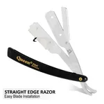 Queen Stainless Steel Professional Barber Straight Edge Shaving Razor – Thumbnail 3