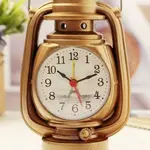 Vintage Alarm Clock Retro Oil Lamp Table Clock Watch – Color: Gold – Thumbnail 2