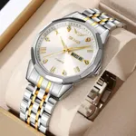 SKMEI 2291 Quartz Waterproof Luminous Stainless Steel Men's Watch – Dial Color: White, Strap Color: Silver – Thumbnail 3