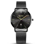 OLEVS 5869 Milanese Mesh Strap Waterproof Versatile Ultra Thin Couple's Wristwatch – Dial Color: Black, Strap Color: Black – Thumbnail 9