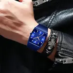 Nibosi 2376 Comfortable Mesh Stainless Steel Fashion Men's Watch – Dial Color: Sky Blue, Strap Color: Blue – Thumbnail 4