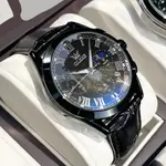 OLEVS 2871 Bold Style Leather Strap Luminous Chronograph Men's Quartz Wristwatch – Dial Color: Black, Strap Color: Black – Thumbnail 3