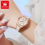 OLEVS 5610 Beauty Dial Luminous Steel Ceramic Bracelet Women Watch – Dial Color: White, Strap Color: White – Thumbnail 2