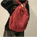 Vintage Style Simple Large Capacity Multicolor Backpack – Color: Red – Thumbnail 3