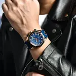 LIGE 8908 Analog Movement Premium Silicone Strap Men's Sports Watch – Dial Color: Blue, Strap Color: Blue – Thumbnail 3
