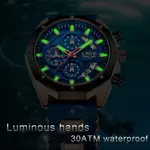 LIGE 8908 Analog Movement Premium Silicone Strap Men's Sports Watch – Dial Color: Blue, Strap Color: Blue – Thumbnail 4