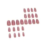 24Pcs Simple Ling Pink Nails Glue DIY Art Design Wearable Artificial Nails – Thumbnail 1