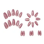 24Pcs Simple Ling Pink Nails Glue DIY Art Design Wearable Artificial Nails – Thumbnail 2