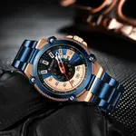 Curren 8345 Luxury Design Stainless Steel Analog Men's Watch – Dial Color: Blue, Strap Color: Blue – Thumbnail 2