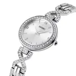 SKMEI 1738 Iced Elegant Round Dial Diamond Rhinestone Bracelet Design Women Watch – Dial Color: Silver, Strap Color: Silver – Thumbnail 2