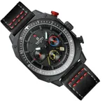 Naviforce 8057 High Quality Genuine Leather Straps Chronograph Men's Watch – Dial Color: Black, Strap Color: Black – Thumbnail 2