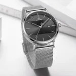 Naviforce NF3008G Analog Quartz Men’s Watch – Dial Color: Black, Strap Color: Silver – Thumbnail 3