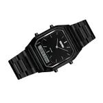 Skmei 1220 Stianless Steel Dual Display Digital Men's Watch – Dial Color: Black, Strap Color: Black – Thumbnail 3