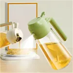 Glass Oil Dispenser Bottle 500ml Transparent Kitchen Oil Sprayer – Thumbnail 5