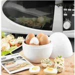 Microwave Egg Steamer Boiler Cooker Easy Quick 5 Minutes Hard or Soft Boiled – Thumbnail 4