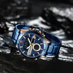 Curren 8384 Stainless Steel Dual Movement Men's Watch – Dial Color: Blue, Strap Color: Blue – Thumbnail 2