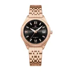 Naviforce 5052 Luxury Stainless Steel Quartz Analog Men's Watch – Dial Color: Black, Strap Color:  Brown  – Thumbnail 1