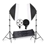 Photography 50x70CM Lighting Four Lamp Softbox Kit With Base Holder – Thumbnail 1
