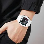SKMEI 2328 Dual Movement Rubber Strap Sporty Men’s Watch – Dial Color: Black, Strap Color: White – Thumbnail 2