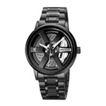 SKMEI 1787 Wheels Rolling Creative Men's Watch – Dial Color: Black, Strap Color: Black – Thumbnail 1
