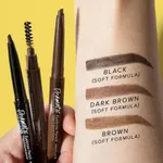 Absolute New York Waterproof Perfect Eyebrow Pencil Black – Thumbnail 4