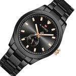 NAVIFORCE NF9231 High Quality Stainless Steel Waterproof Analog Men's Watch – Dial Color: Black, Strap Color: Black – Thumbnail 2