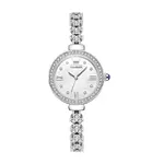 OLEVS 9903 Simple Luxury Zinc Alloy Bracelet Women Casual Watch – Dial Color: White, Strap Color: Silver – Thumbnail 1