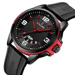 NAVIFORCE NF9215T Trendy Sports Men’s Watch – Dial Color: Red, Strap Color: Black – Thumbnail 2