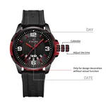 NAVIFORCE NF9215T Trendy Sports Men’s Watch – Dial Color: Red, Strap Color: Black – Thumbnail 4