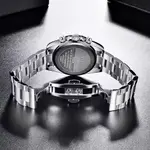LIGE 8937 Premium Analog Stainless Steel Luxury Men's Watch – Dial Color: White, Strap Color: Silver – Thumbnail 3