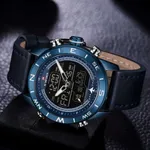 Naviforce NF9144 Luxurious Leather Waterproof Quartz Men's Watch – Dial Color: Blue, Strap Color: Blue – Thumbnail 4