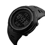 Skmei 1251 Digital Dial PU Strap Waterproof Sports Men's Watch – Dial Color: Black, Strap Color: Black – Thumbnail 2